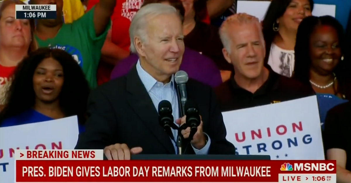 Biden Just Decimated A Heckler At His Milwaukee Speech With A Blistering One-Liner