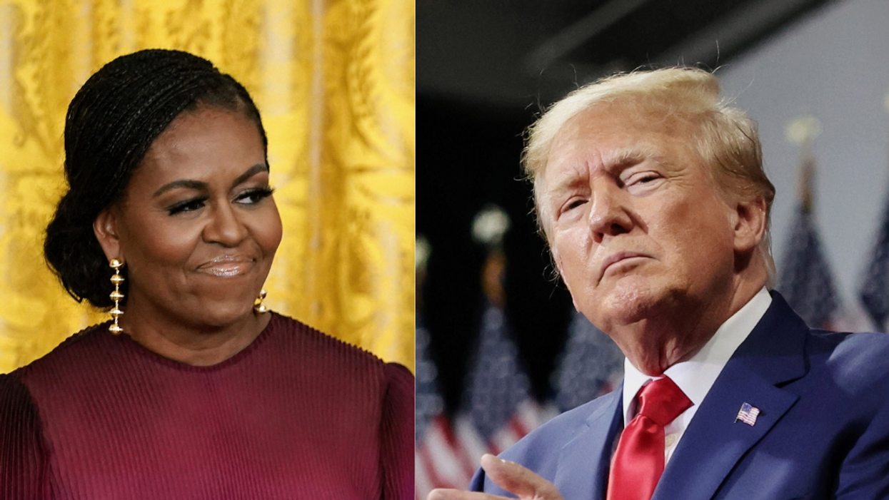 People Are Pretty Sure Michelle Obama Threw Shade At Trump During Her Portrait Unveiling Ceremony