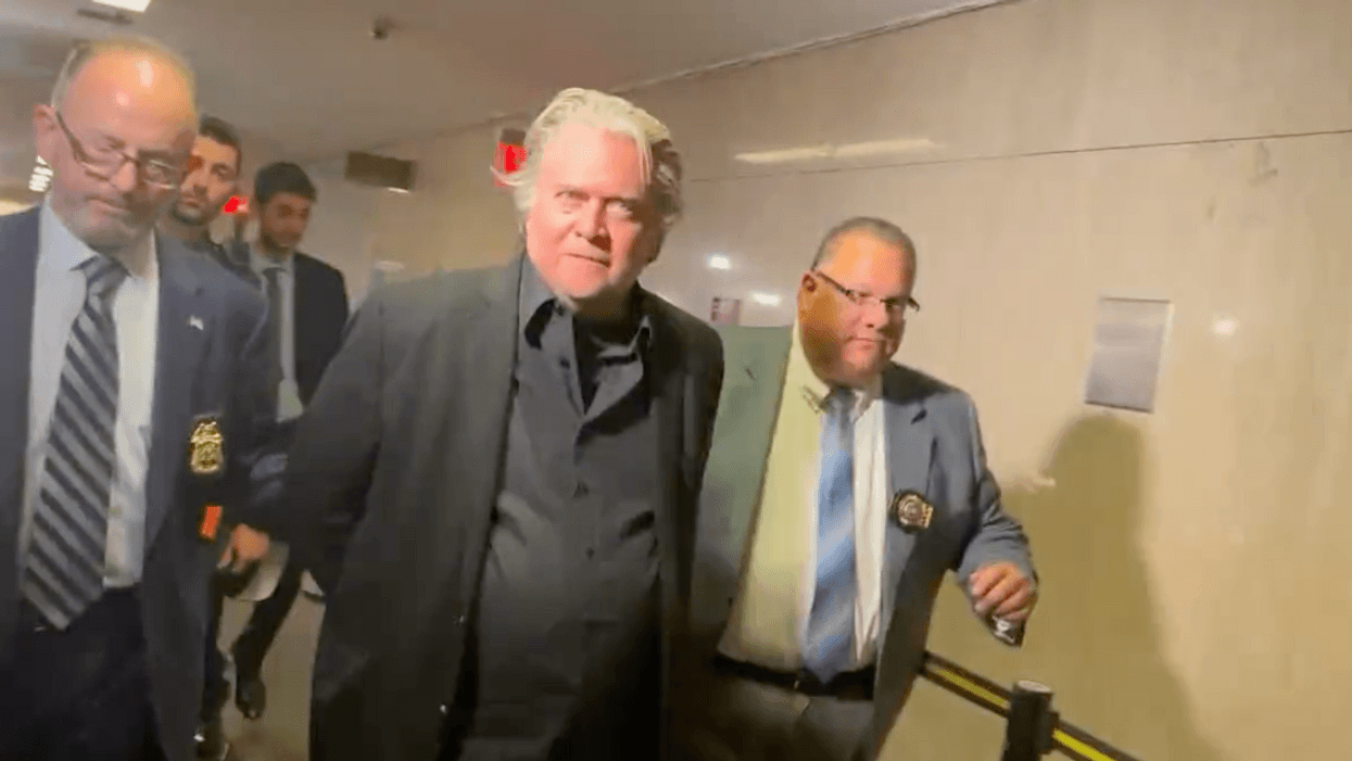 Viral Video Of A Ranting Steve Bannon Being Led Away In Handcuffs Has Twitter Applauding