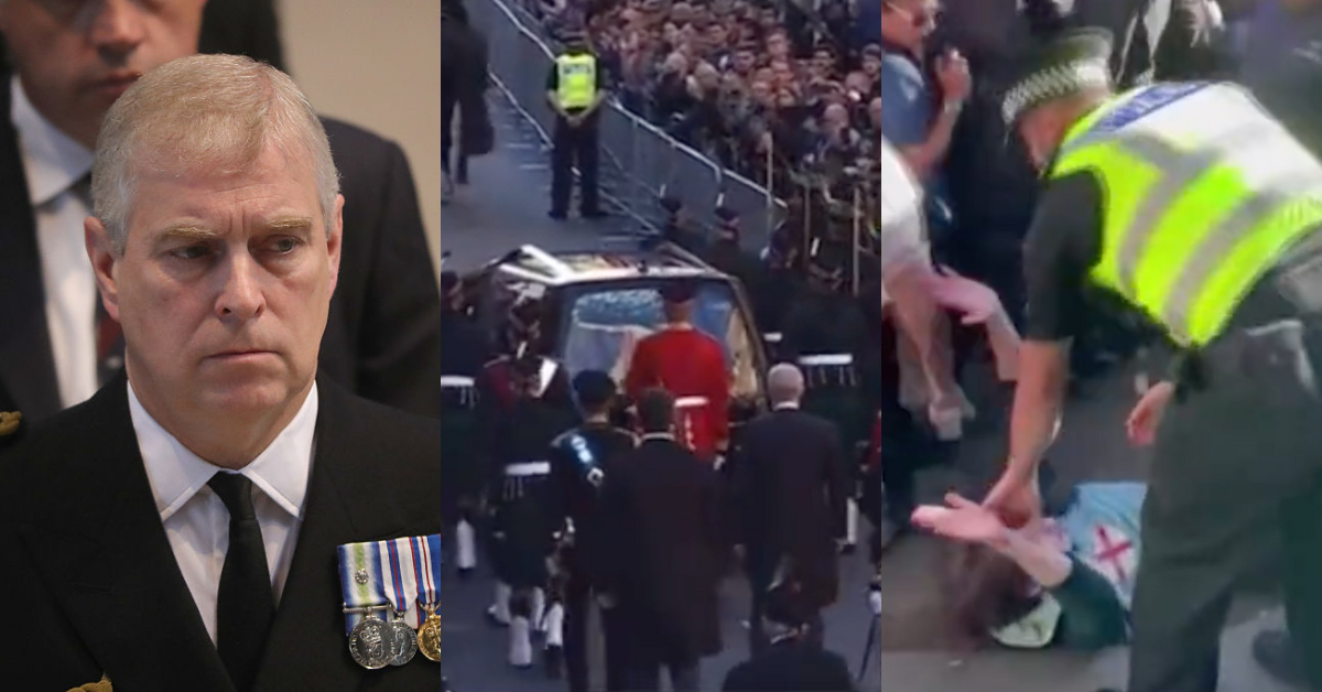 Heckler Shoved To Ground After Calling Prince Andrew A 'Sick Old Man' During Queen's Funeral Procession