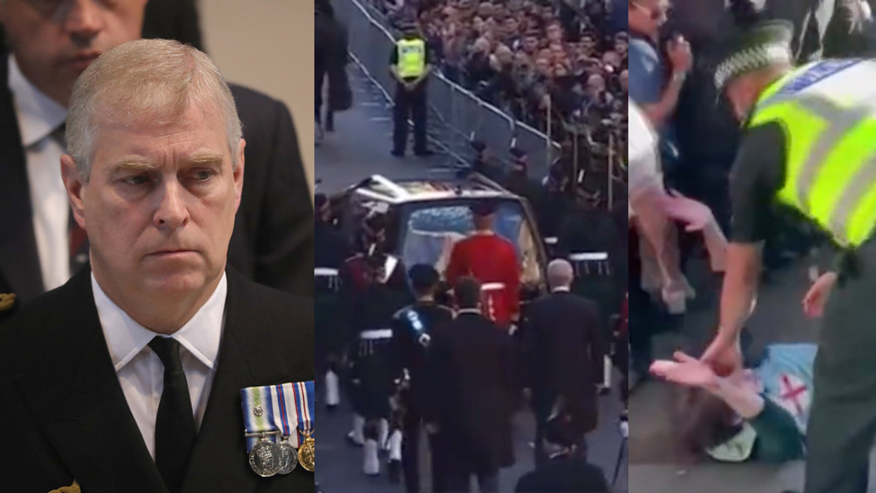 Heckler Shoved To Ground After Calling Prince Andrew A 'Sick Old Man' During Queen's Funeral Procession