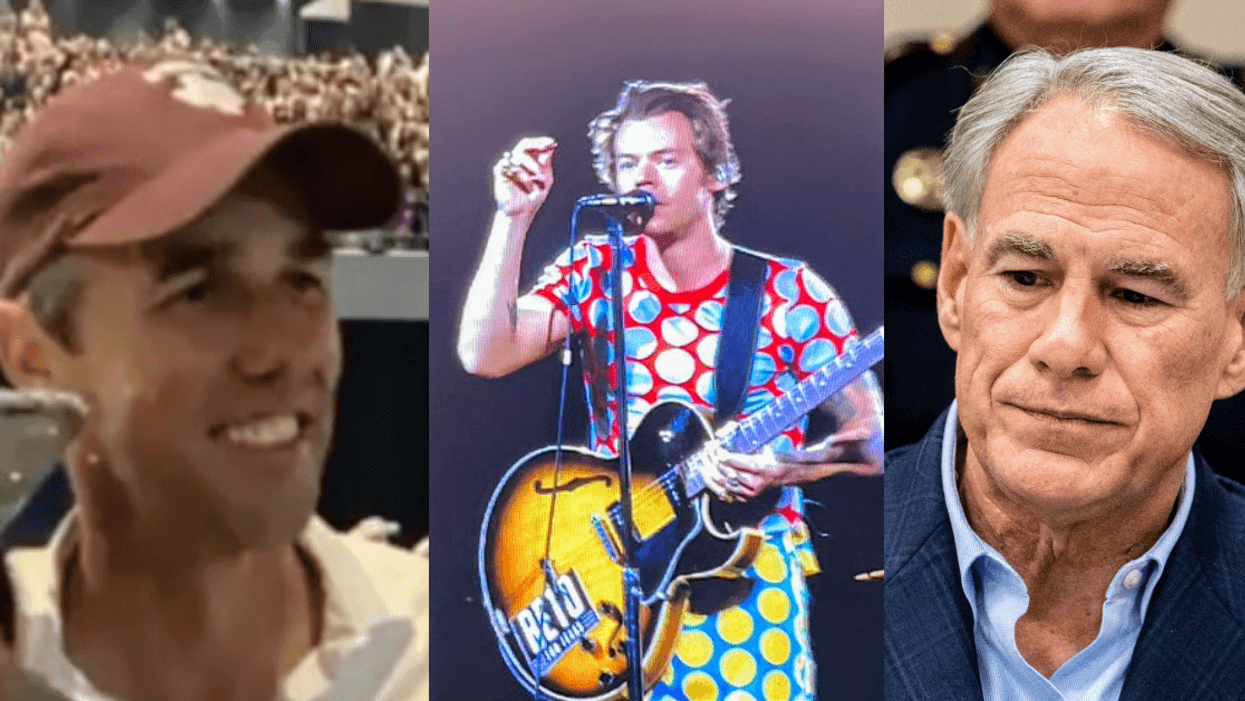 Harry Styles Just Endorsed Beto At His Show—And Greg Abbott's Daughter Was Reportedly There