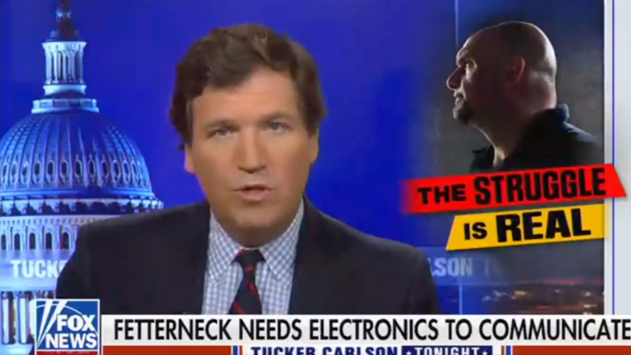 Tucker Accuses Fetterman Of 'Merging With A Computer' For Using Captioning Device In Bizarre Rant