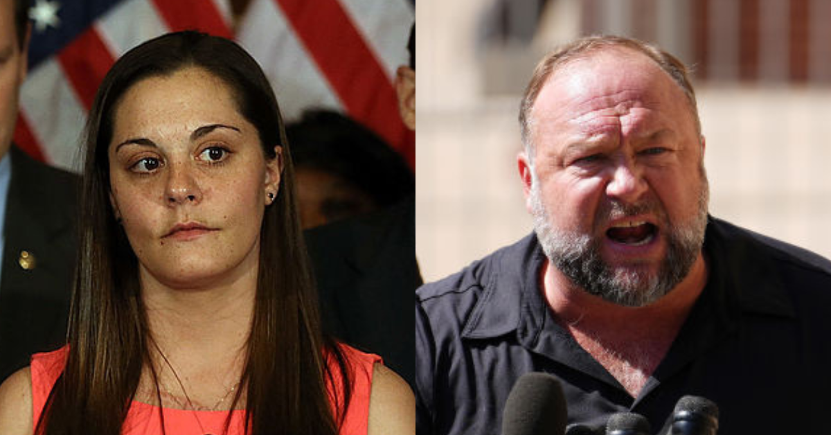 Sandy Hook Victim's Daughter Rips Alex Jones In Powerful Twitter Thread After Seeing Him Outside Courthouse