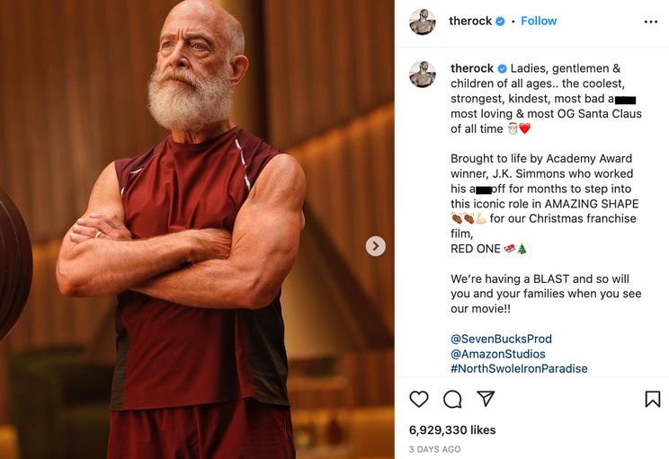 Red One' First Look: J.K. Simmons Is a Swole Santa Opposite The