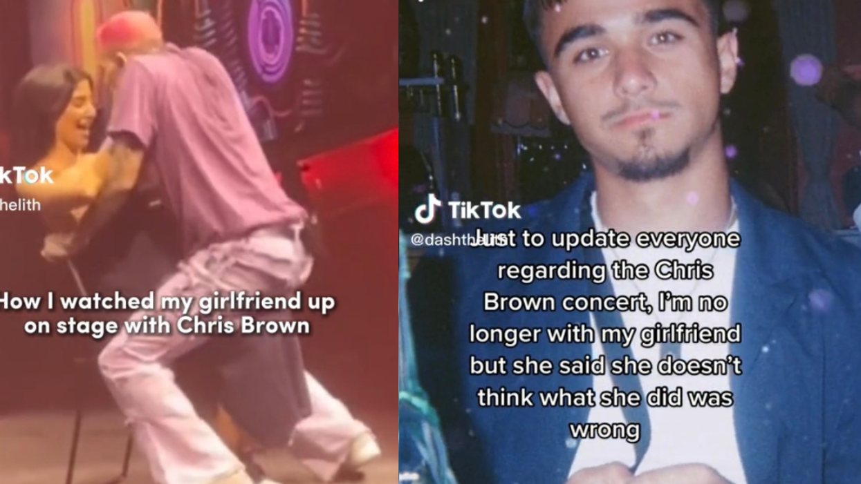 Guy Breaks Up With His Girlfriend After She Gets A Lap Dance From Chris Brown At Concert