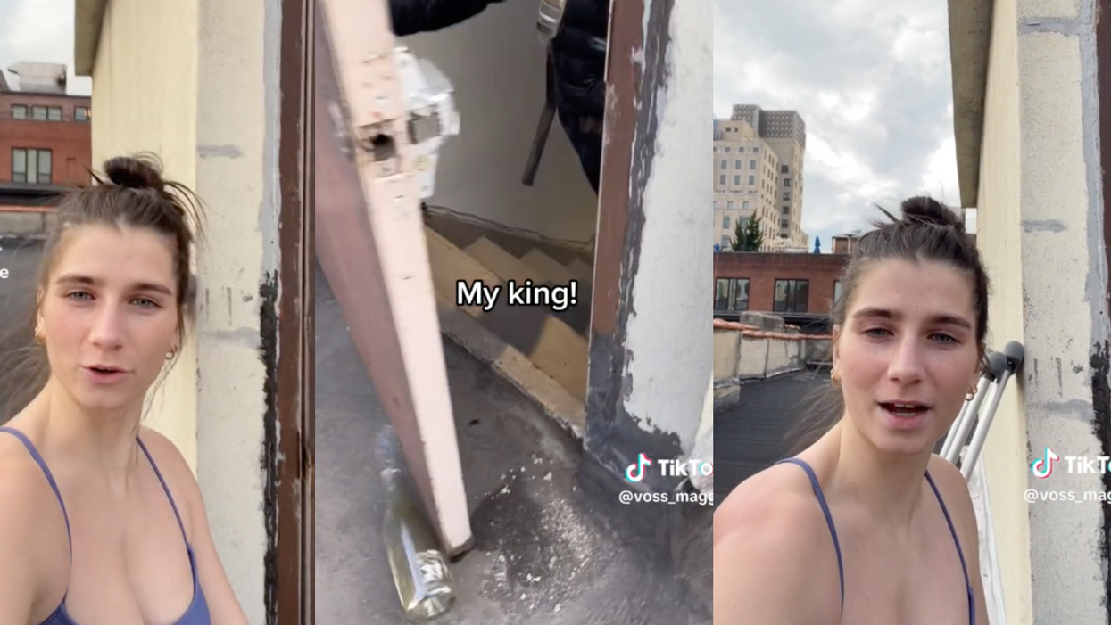 TikToker Stuck On Apartment Rooftop Ingeniously Uses 'Uber Eats' Order To Send For Help