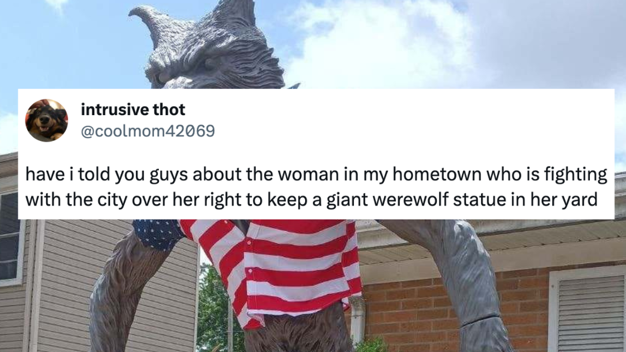 Ohio Woman Fights City To Keep 'Giant Werewolf Statue' In Her Yard—And It's Hilariously Bonkers