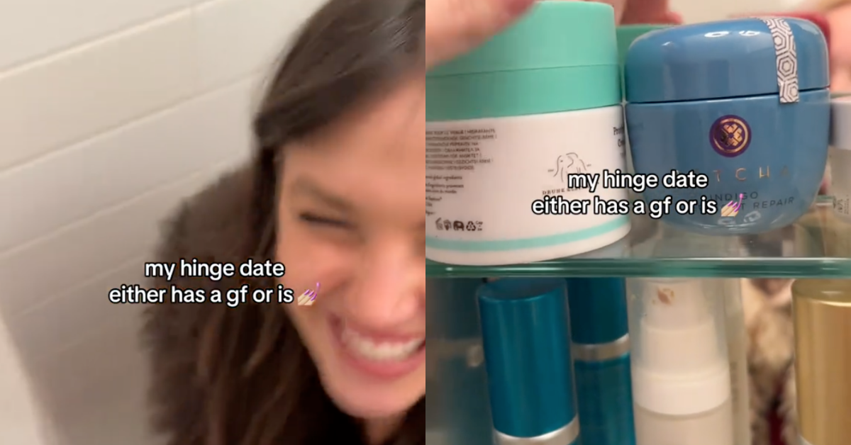 TikToker Suspects Hinge Date Might Have A Girlfriend Based On Items She Finds In His Bathroom
