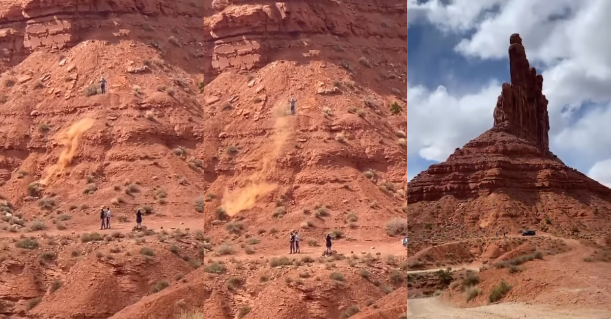 Tourist Blasted After Video Shows Him Dangerously Throwing Rocks At National Park