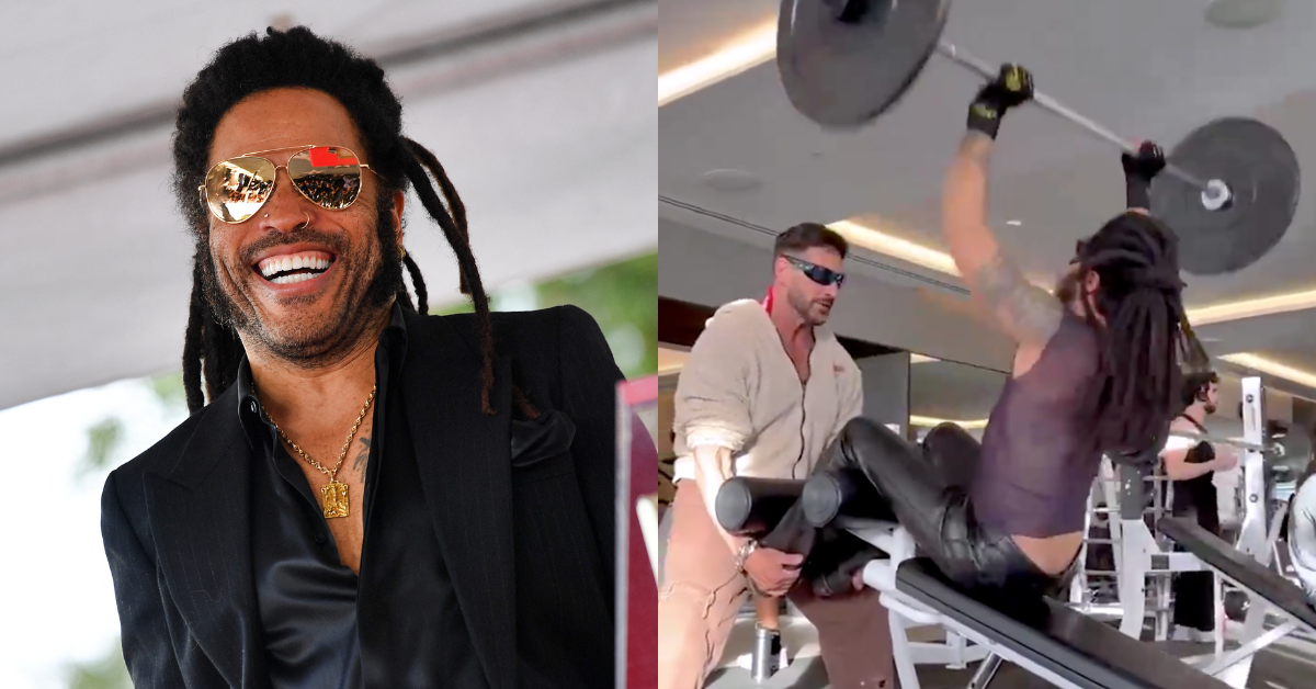 Lenny Kravitz Just Shared A Video Of His Workout—And Fans Are Obsessed With His Gym Attire