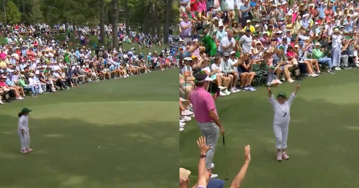 Golf Champ's 9-Year-Old Daughter Sinks Amazing Putt At Masters Event In Viral Clip