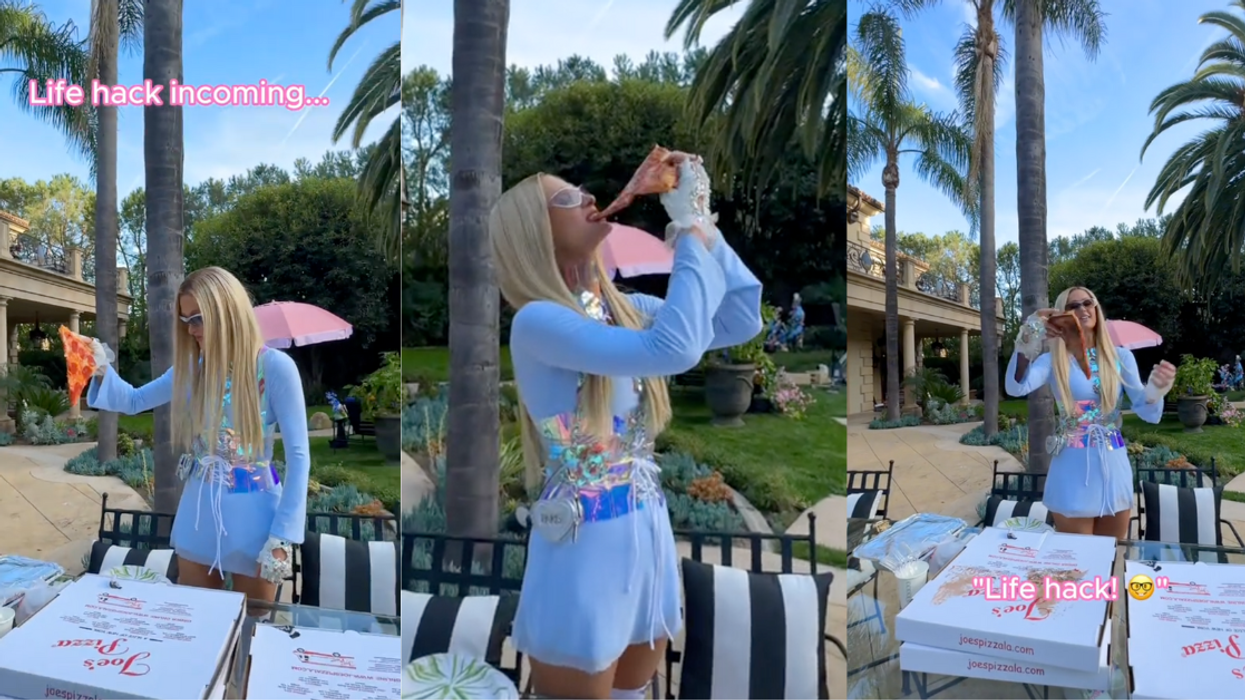 Paris Hilton Shows Off Her 'Hack' For Removing Excess Grease From Pizza—And People Are Horrified