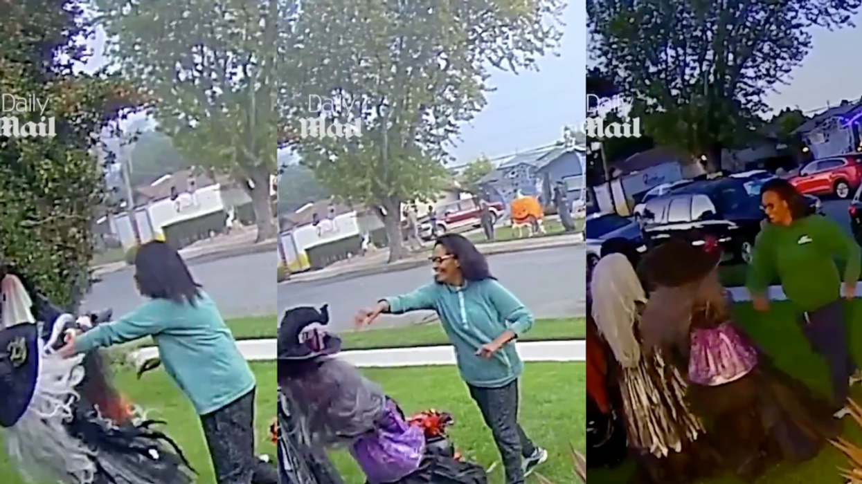 Woman Caught Giddily Knocking Down Neighborhood Halloween Decorations On Security Camera Sparks Outrage