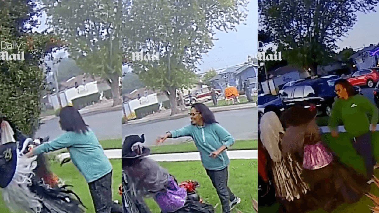 Woman Caught Giddily Knocking Down Neighborhood Halloween Decorations On Security Camera Sparks Outrage