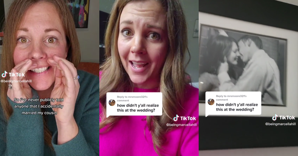 Images of Marcella Hill from her TikTok video