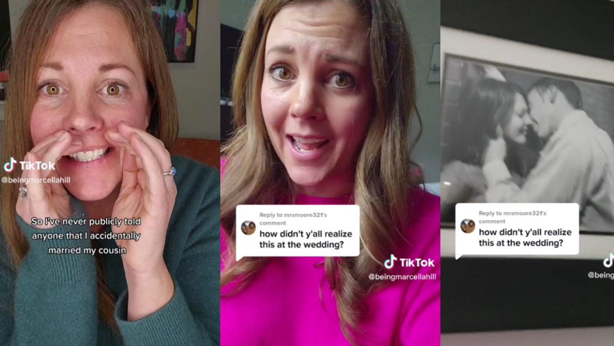 Images of Marcella Hill from her TikTok video