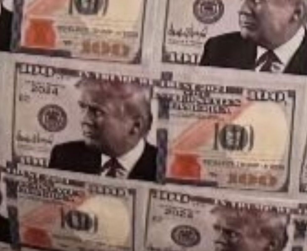"In Trump We Trust" cash