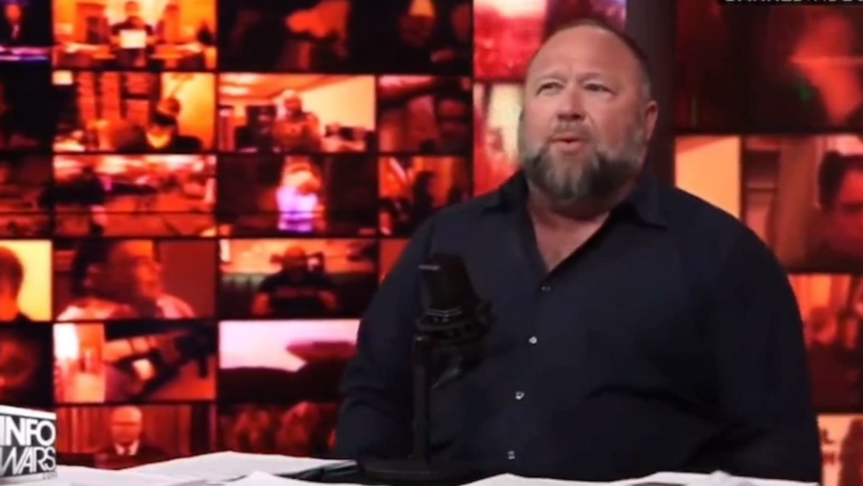 InfoWars screenshot of Alex Jones