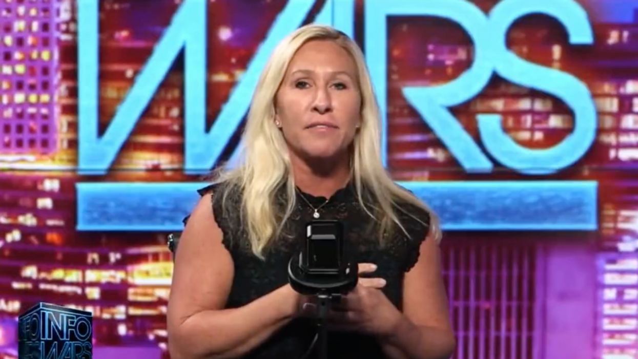 Infowars screenshot of Marjorie Taylor Greene