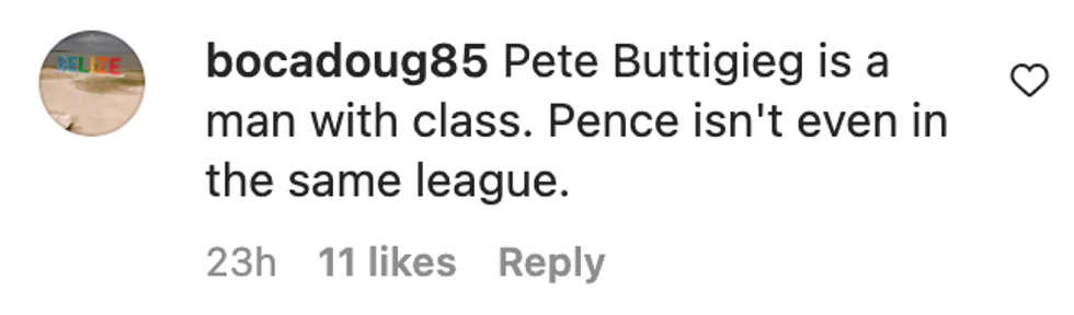 Instagram screenshot of @bocadoug85's response