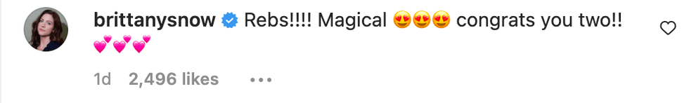 Instagram screenshot of @brittanysnow's post