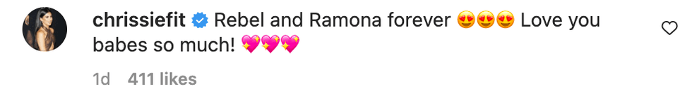 Instagram screenshot of @chrissiefit's post