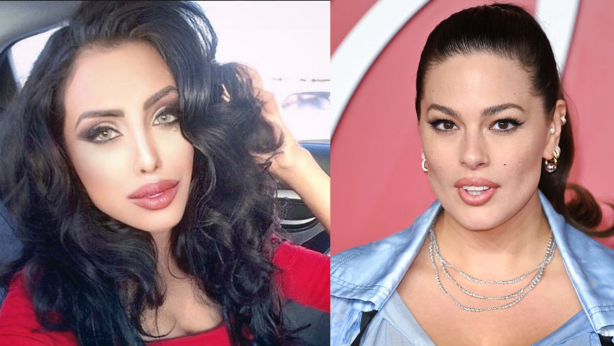 Instagram screenshot of Sameera Khan; Ashley Graham