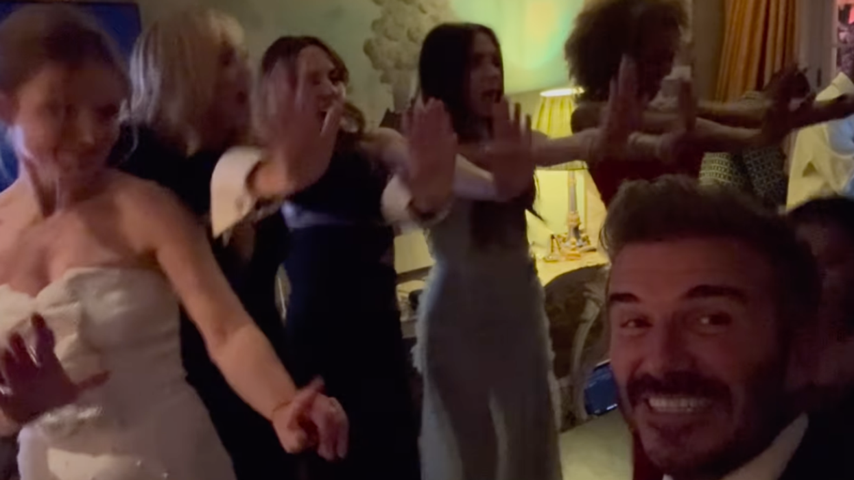 Instagram screenshot of Spice Girls and David Beckham