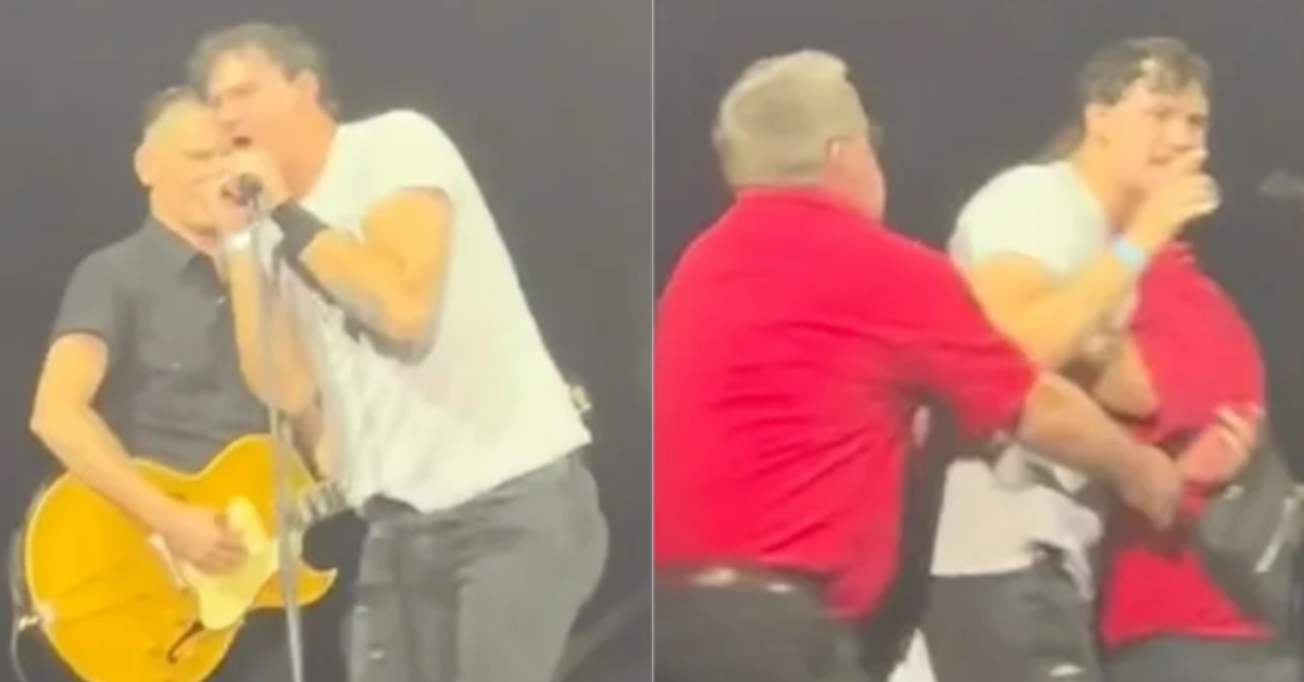 Instagram screenshots of man crashing Bryan Adams concert