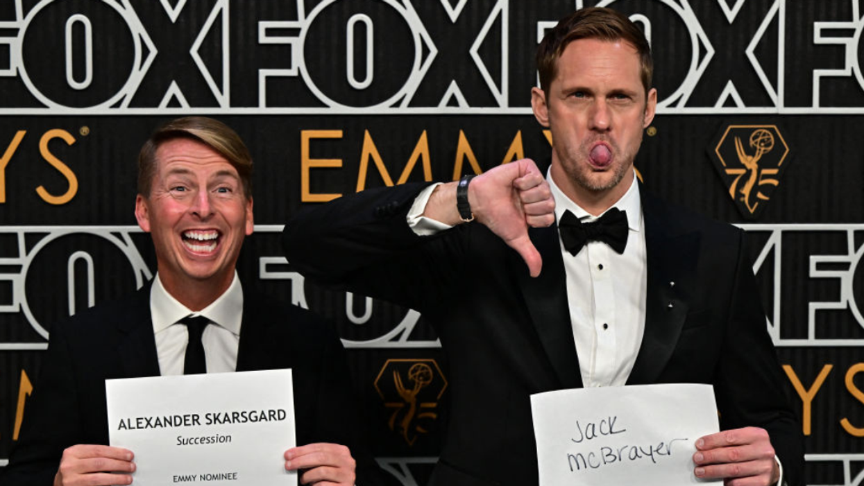 Jack McBrayer and Alexander Skarsgård