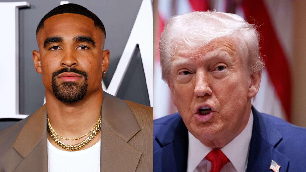 Jalen Hurts; Donald Trump