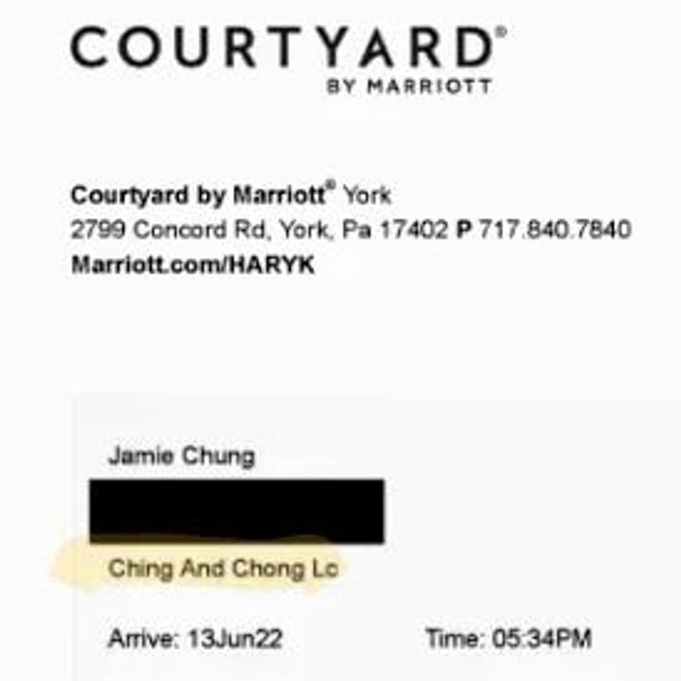 Jamie Chung Marriott invoice anti-Asian slur