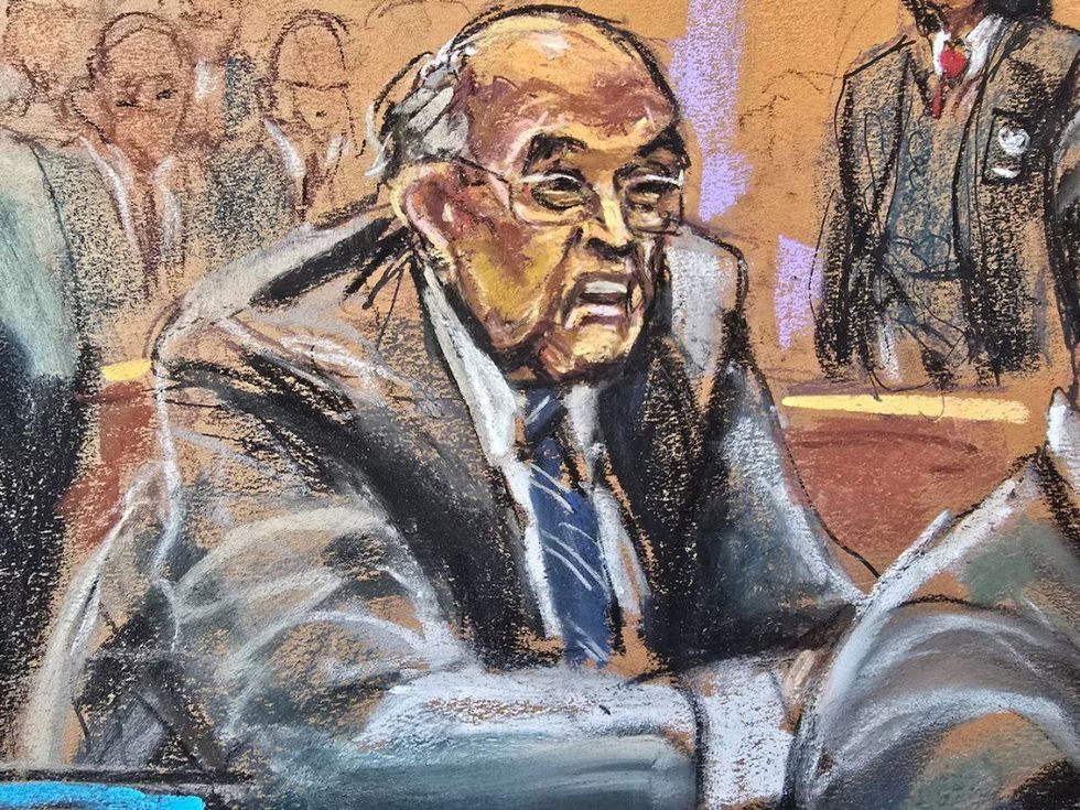 Jane Rosenberg's sketch of Rudy Giuliani