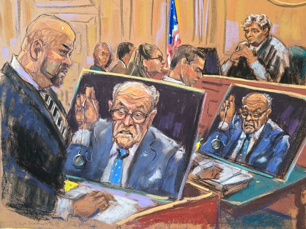 Jane Rosenberg's sketch of Rudy Giuliani