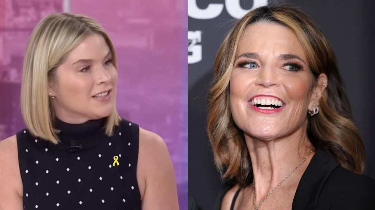 Jenna Bush Hager (left) became emotional while discussing Savannah Guthrie's (right) returning to visit the Today show set.