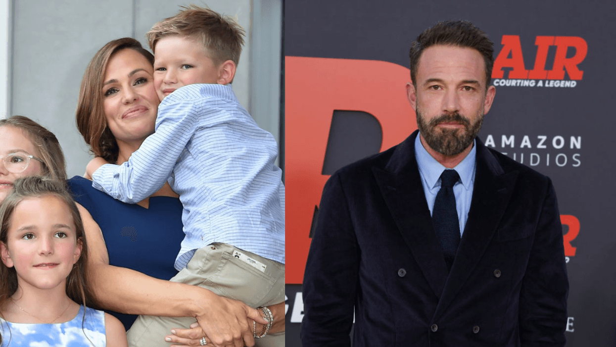 Jennifer Garner with her children; Ben Affleck