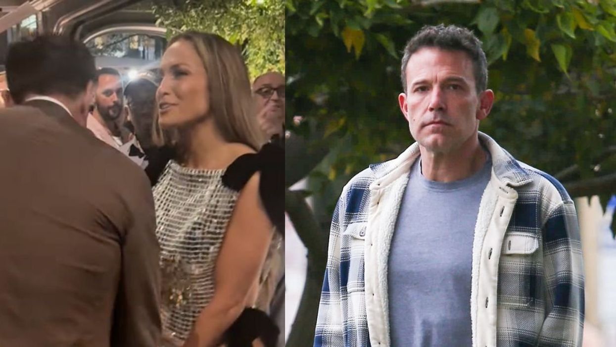 Jennifer Lopez talking to Bobby Cannavale; Ben Affleck