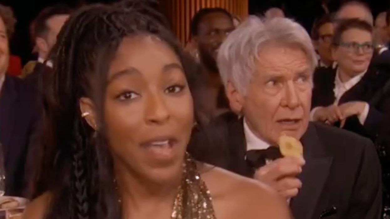 Jessica Williams and Harrison Ford