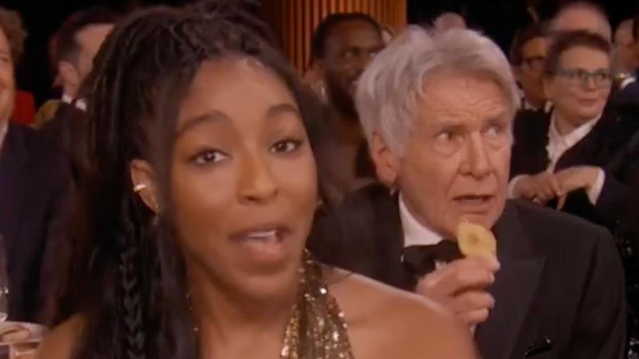 Jessica Williams and Harrison Ford