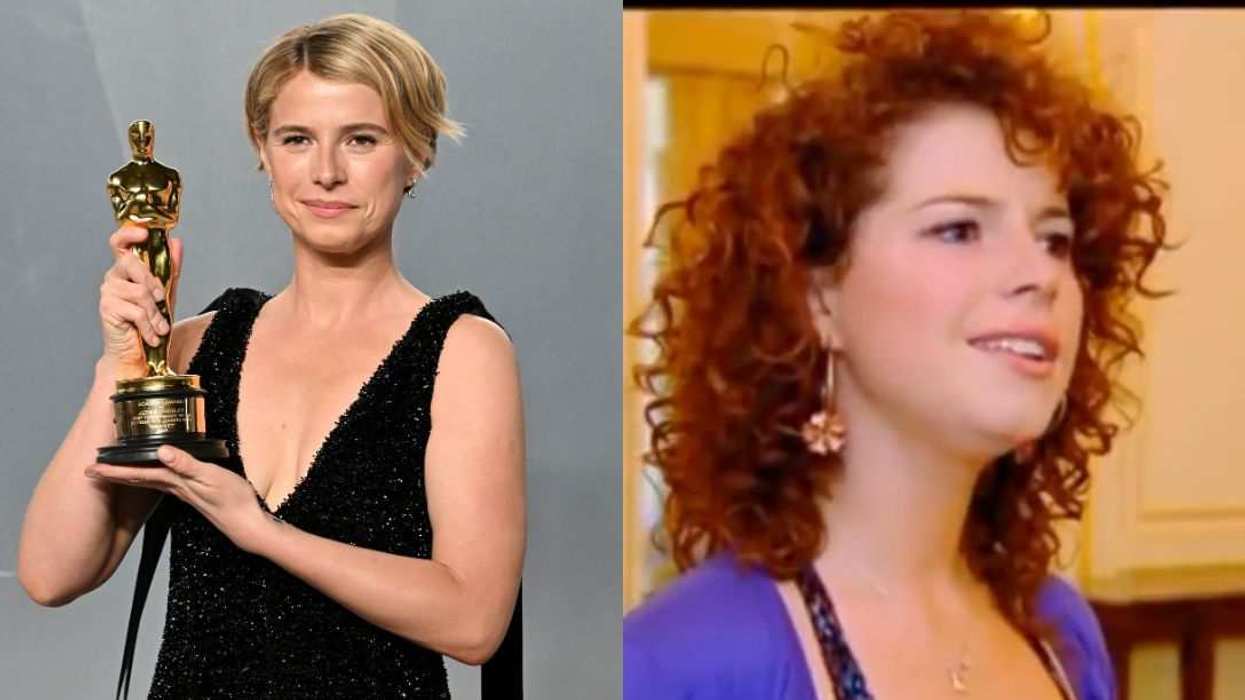 Jessie Buckley (left) celebrated her Oscar win for Hamnet, while a resurfaced clip (right) showed her early days competing on reality TV.