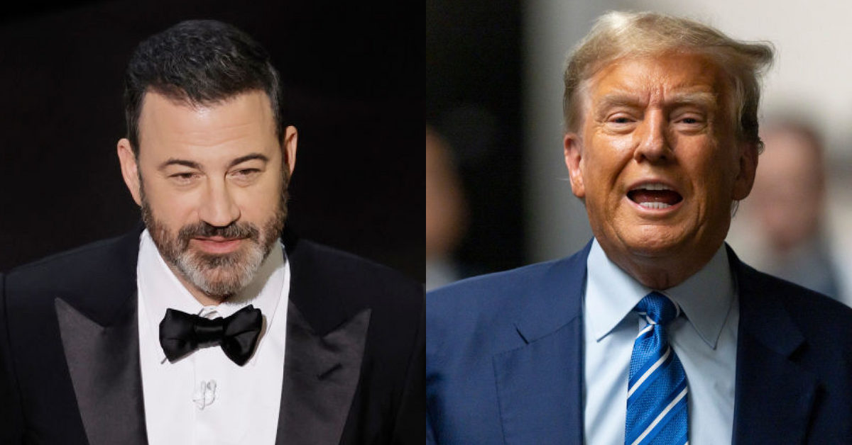 Jimmy Kimmel during the Oscars; Donald Trump
