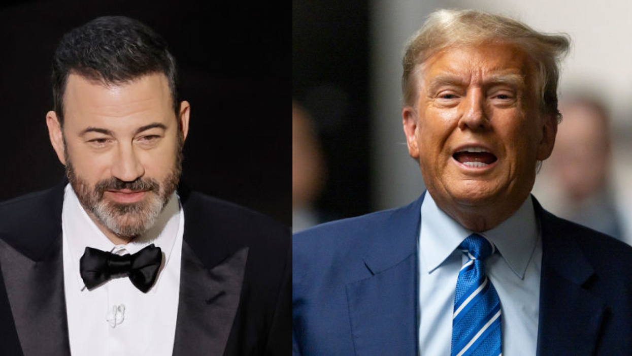 Jimmy Kimmel during the Oscars; Donald Trump
