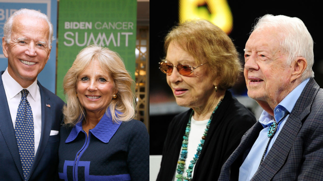 Joe and Jill Biden; Jimmy and Rosalynn Carter