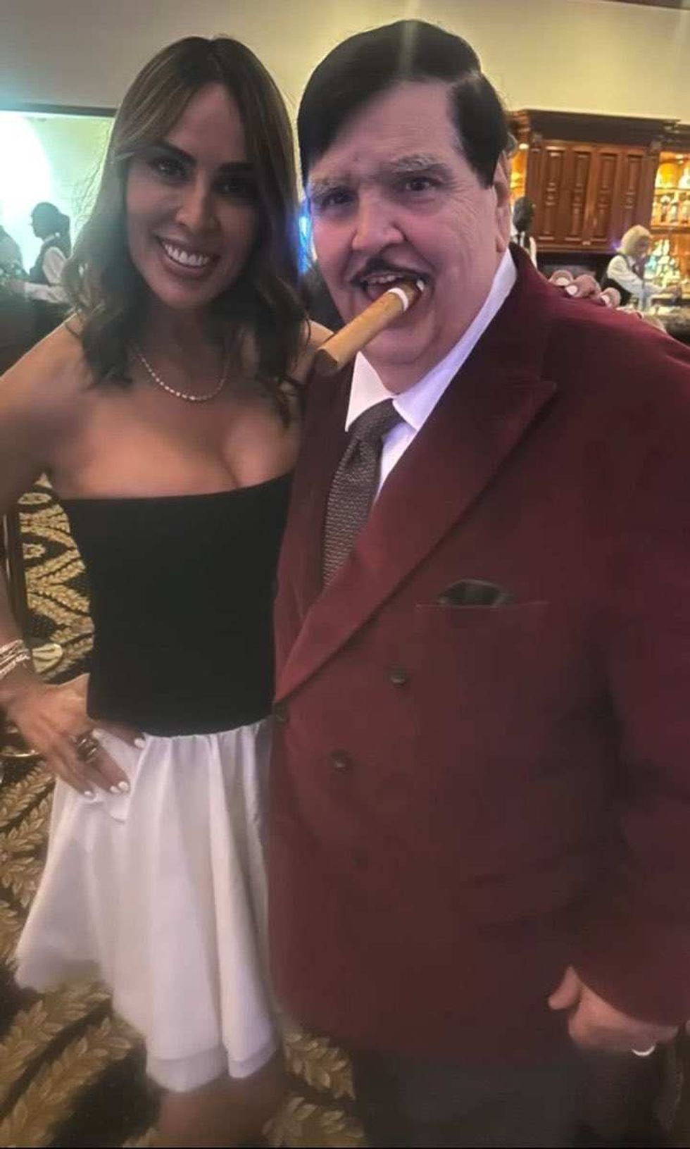 John Cafaro and a woman are pictured