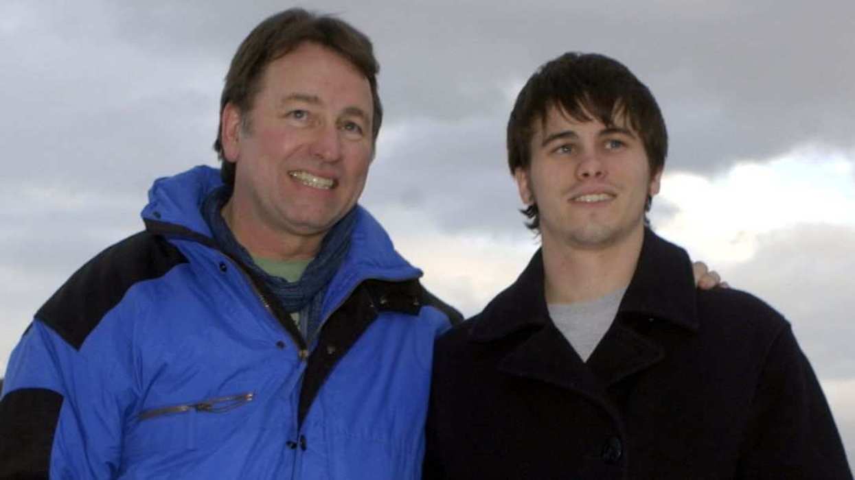 John Ritter and Jason Ritter during 2003 Sundance Film Festival - "Manhood" Premiere.