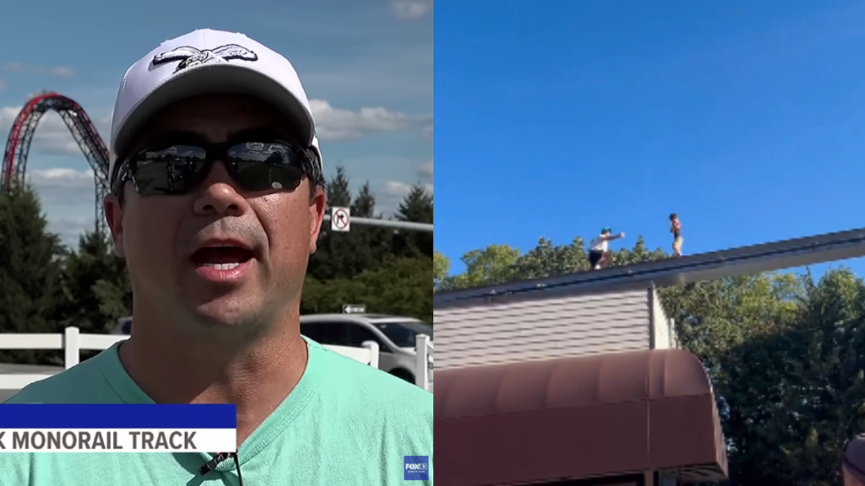 John Sampson at Hersheypark; Screenshot from @FearBuck's video