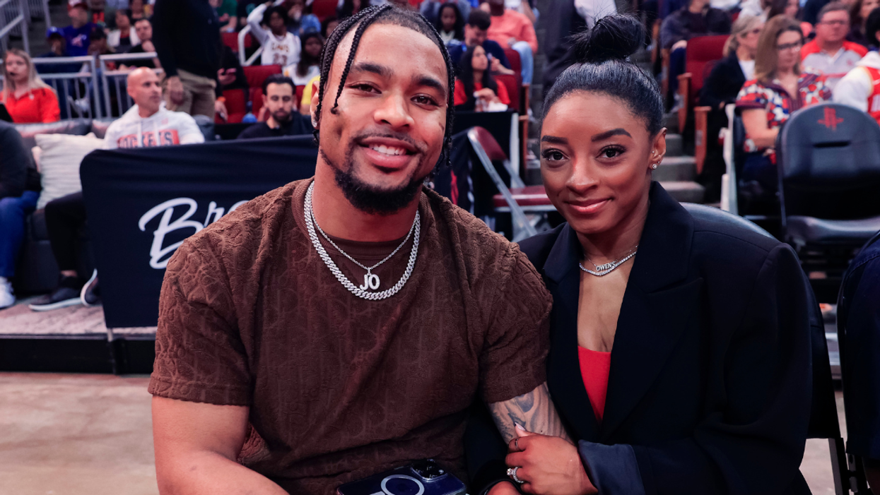 Jonathan Owens and Simone Biles