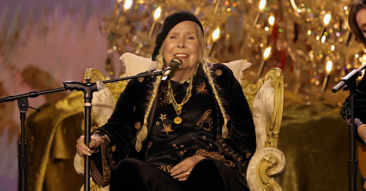 Joni Mitchell performs at the Grammys