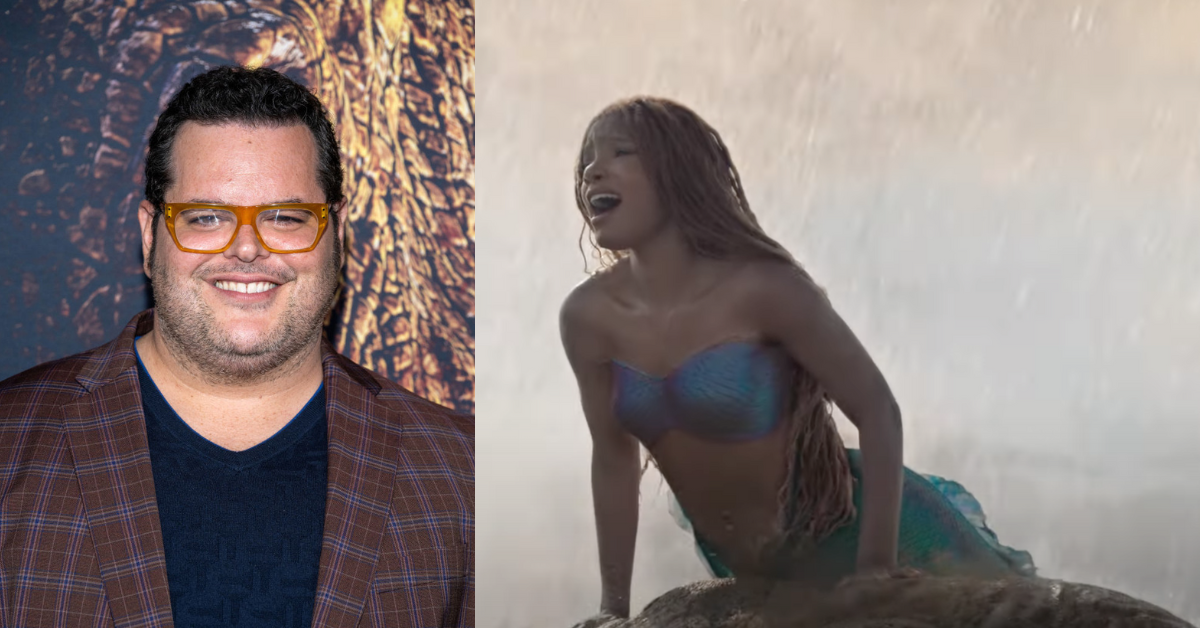 Josh Gad; YouTube screenshot of Halle Bailey in "The Little Mermaid" trailer